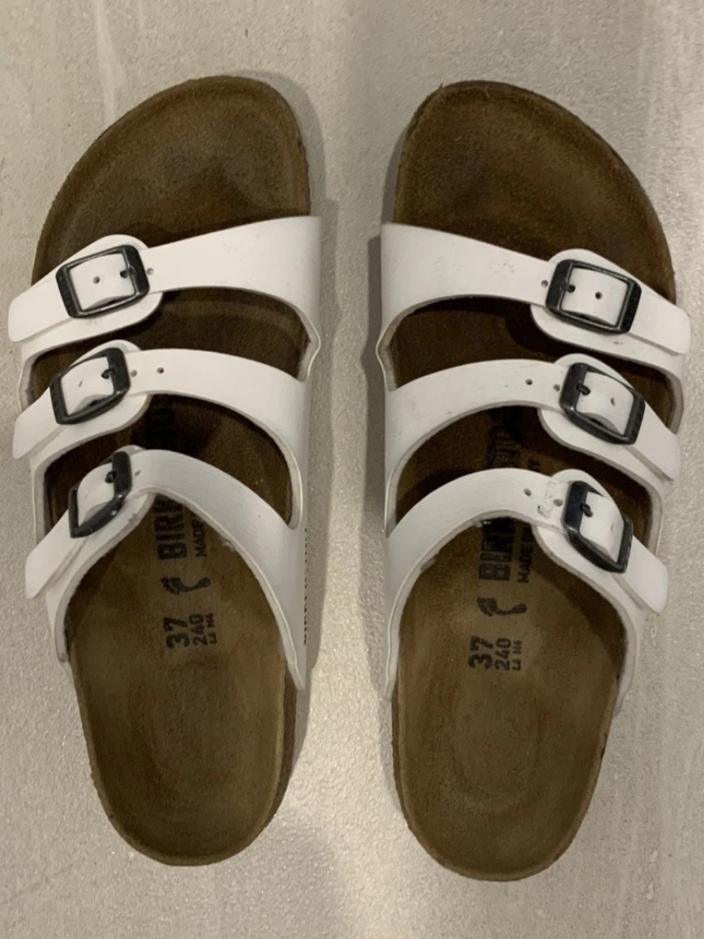 Birkenstock “Florida” White Sandals